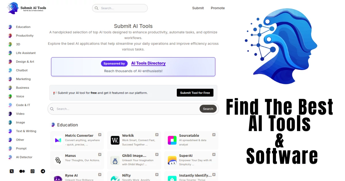 SubmitAITools.org - The ultimate platform to discover, submit, and explore AI tools
